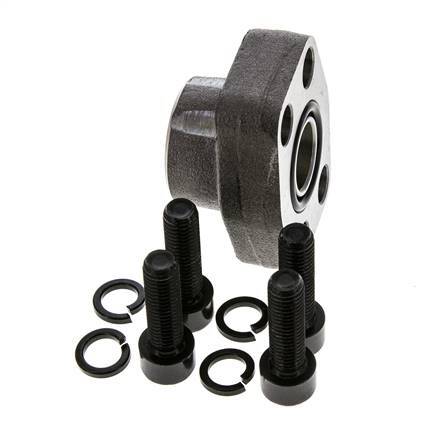 3/4'' SAE Flens 3000 psi Blank staal met G3/4'' Binnendraad ISO 6162-1