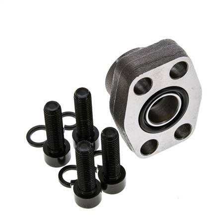 3/4'' SAE Flens 3000 psi Blank staal met G3/4'' Binnendraad ISO 6162-1