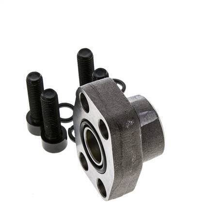 3/4'' SAE Flens 3000 psi Blank staal met G3/4'' Binnendraad ISO 6162-1