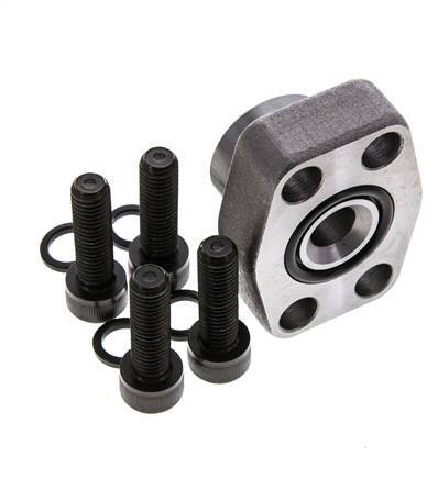 3/4'' SAE Flens 3000 psi Blank staal met G1/2'' Binnendraad ISO 6162-1