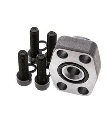 3/4'' SAE Flens 3000 psi Blank staal met G1/2'' Binnendraad ISO 6162-1