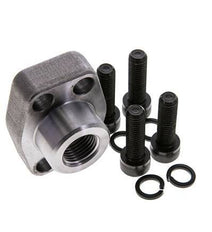 3/4'' SAE Flens 3000 psi Blank staal met G1/2'' Binnendraad ISO 6162-1