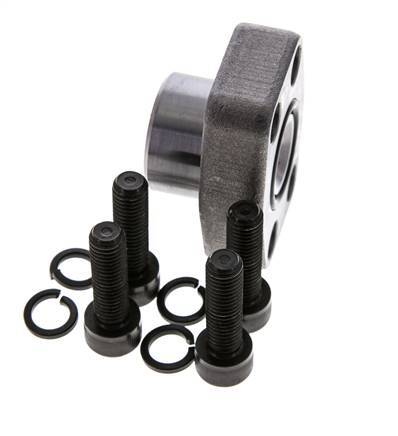 3/4'' SAE Flens 3000 psi Blank staal met G1/2'' Binnendraad ISO 6162-1