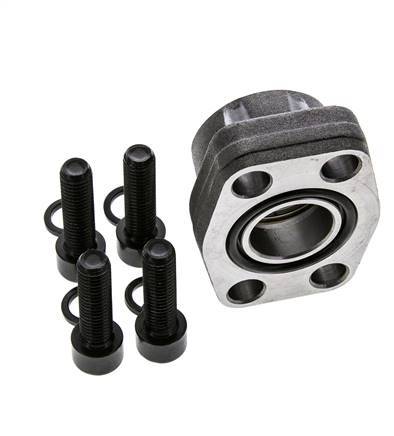 1'' SAE Flens 3000 psi Blank staal met G1'' Binnendraad ISO 6162-1