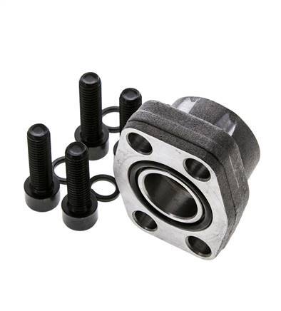 1'' SAE Flens 3000 psi Blank staal met G1'' Binnendraad ISO 6162-1