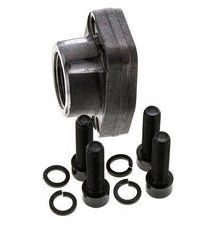 1'' SAE Flens 3000 psi Blank staal met G1'' Binnendraad ISO 6162-1