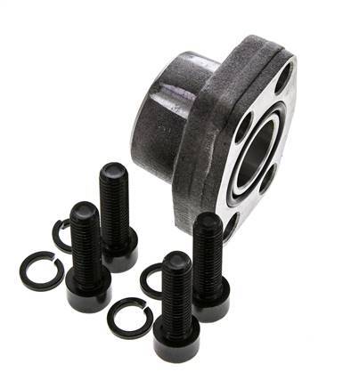 1'' SAE Flens 3000 psi Blank staal met G1'' Binnendraad ISO 6162-1