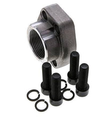 1-1/4'' SAE Flens 3000 psi Blank staal met G1-1/4'' Binnendraad ISO 6162-1