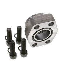 1-1/2'' SAE Flange 3000 PSI Plain Steel with G1-1/2'' Female Threads ISO 6162-1