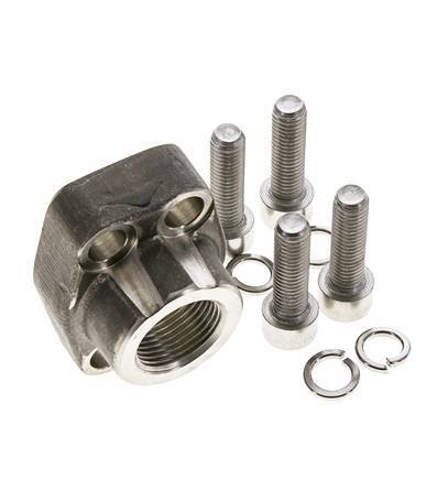 3/4'' SAE Flens 3000 psi RVS met G3/4'' Binnendraad ISO 6162-1