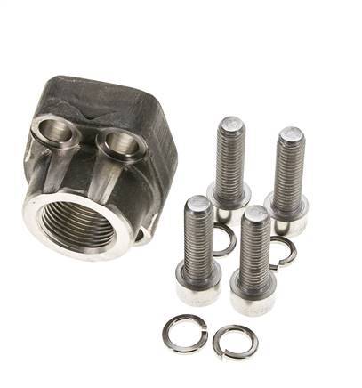3/4'' SAE Flens 3000 psi RVS met G3/4'' Binnendraad ISO 6162-1