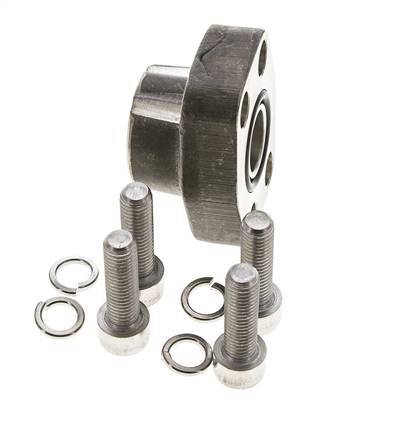 3/4'' SAE Flens 3000 psi RVS met G3/4'' Binnendraad ISO 6162-1