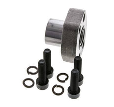 1/2'' SAE Flens 6000 psi Blank staal met G1/2'' Binnendraad ISO 6162-2