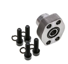 1/2'' SAE Flens 6000 psi Blank staal met G1/2'' Binnendraad ISO 6162-2