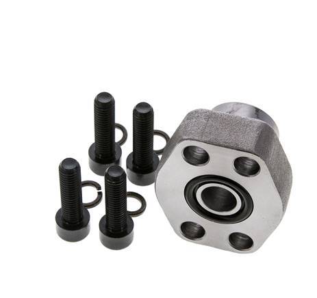 1/2'' SAE Flens 6000 psi Blank staal met G1/2'' Binnendraad ISO 6162-2