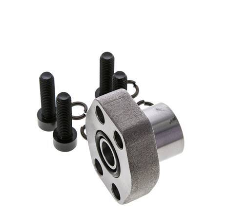 1/2'' SAE Flens 6000 psi Blank staal met G1/2'' Binnendraad ISO 6162-2