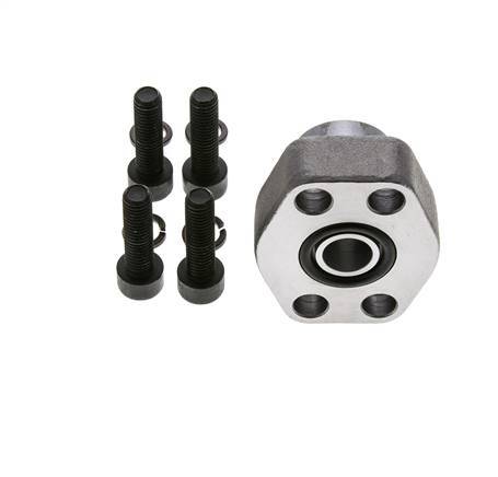 1/2'' SAE Flens 6000 psi Blank staal met G3/8'' Binnendraad ISO 6162-2