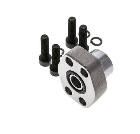 1/2'' SAE Flens 6000 psi Blank staal met G3/8'' Binnendraad ISO 6162-2