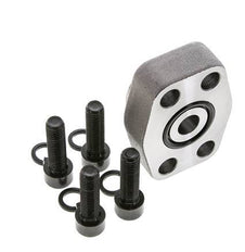 3/4'' SAE Flange 6000 PSI Plain Steel with G1/2'' Female Threads ISO 6162-2