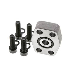 3/4'' SAE Flange 6000 PSI Plain Steel with G1/2'' Female Threads ISO 6162-2