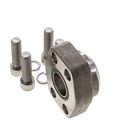 1-1/4'' SAE Flange 6000 PSI Stainless Steel with G1-1/4'' Female Threads ISO 6162-2