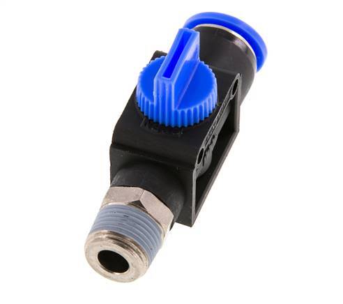 3/2-Way Shut-Off Hand Valve 12 mm - R3/8'' Plastic/Brass Tube-side venting