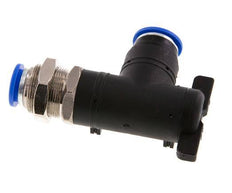 12 mm Kunststof/Messing L-stuk 2-Weg Kogelkraan Schotdoorvoer