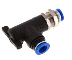 12 mm Kunststof/Messing L-stuk 2-Weg Kogelkraan Schotdoorvoer