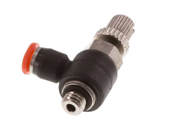 L-stuk Regelventiel 3 mm - M5 Regeling-in Messing/PBT