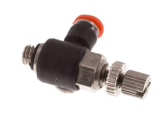 L-stuk Regelventiel 3 mm - M5 Regeling-in Messing/PBT