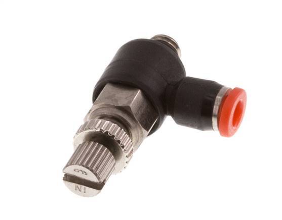 L-stuk Regelventiel 3 mm - M5 Regeling-in Messing/PBT