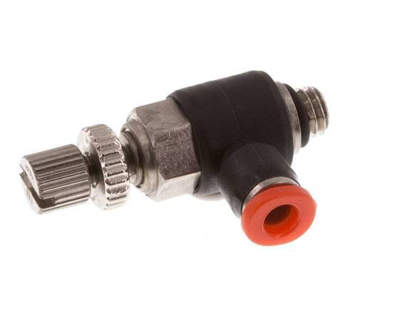 L-stuk Regelventiel 3 mm - M5 Regeling-in Messing/PBT