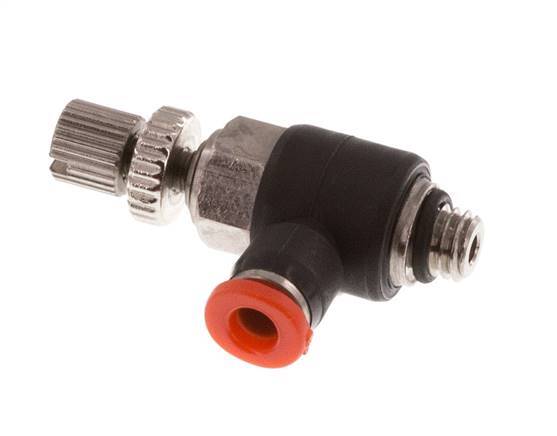 L-stuk Regelventiel 3 mm - M5 Regeling-in Messing/PBT