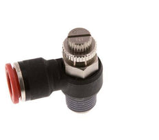 L-stuk Regelventiel 10 mm - R1/4'' Regeling-in Messing/Nylon