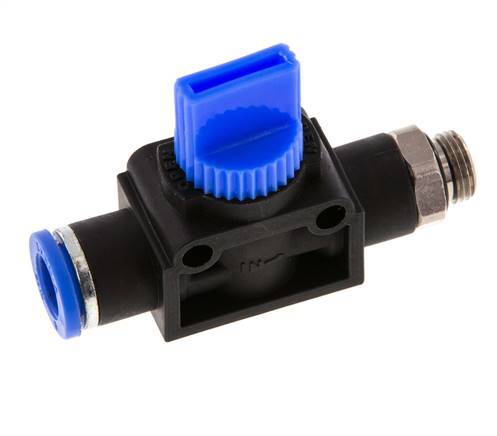 8 mm - G1/8'' Kunststof/Messing 3/2-Weg Handafsluiter Ontluchting aan Draadzijde