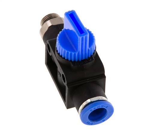 8 mm - G1/8'' Kunststof/Messing 3/2-Weg Handafsluiter Ontluchting aan Draadzijde