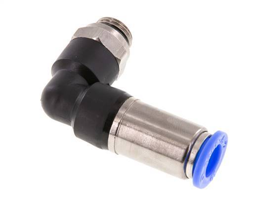 10mm & G1/4'' Zelfsluitende L-insteekkoppeling Vernikkeld messing/PBT buitendraad 0-10 bar