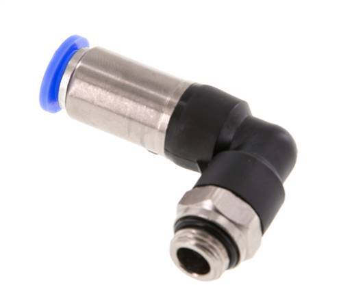 10mm & G1/4'' Zelfsluitende L-insteekkoppeling Vernikkeld messing/PBT buitendraad 0-10 bar