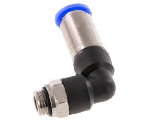 10mm & G1/4'' Zelfsluitende L-insteekkoppeling Vernikkeld messing/PBT buitendraad 0-10 bar