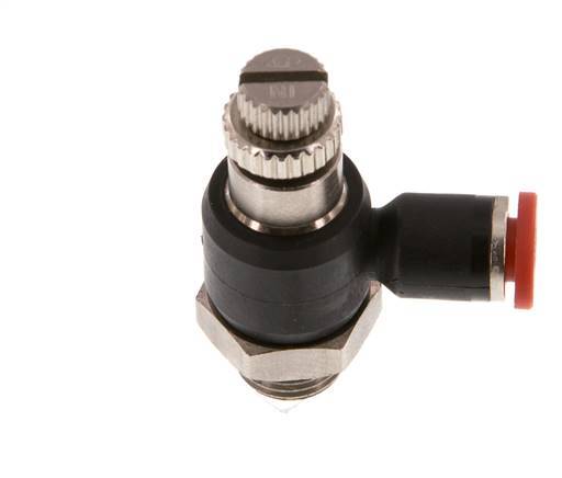 L-stuk Regelventiel 4 mm - G1/8'' Regeling-in Messing/Nylon