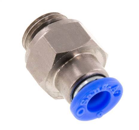 6mm & G1/4'' Zelfsluitende Insteekkoppeling Vernikkeld Messing/PBT Buitendraad 0-10 bar [2 Stuks]