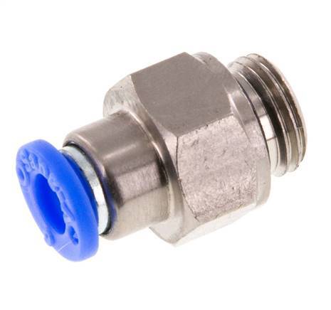 6mm & G1/4'' Zelfsluitende Insteekkoppeling Vernikkeld Messing/PBT Buitendraad 0-10 bar [2 Stuks]