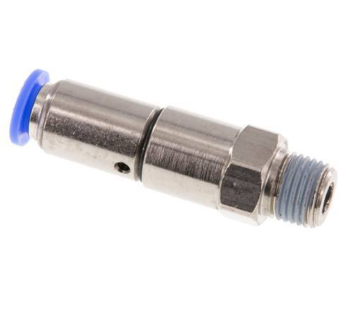 8mm & R1/4'' Hoge Snelheid Draaidoorvoer Insteek Buitendraad Vernikkeld Messing/PBT NBR