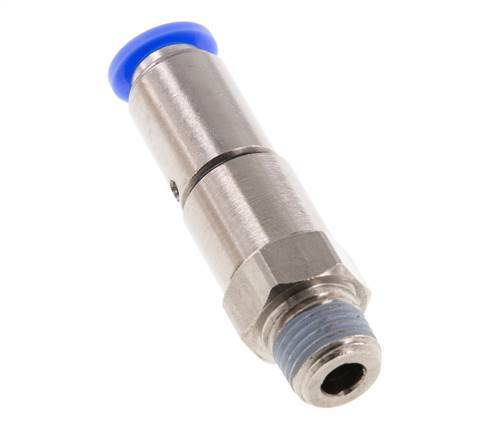 8mm & R1/4'' Quick Swivel Joint Push-In-Male Threads Nickel-Plated Brass/PBT NBR Rotatable