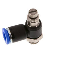 Flow Control Silencer Meter-Out Elbow 8 mm - G1/8'' Brass/PA 66