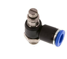 L-stuk Regelventiel 8 mm - G1/8'' Regeling-Uit Messing/Nylon