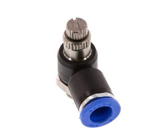 L-stuk Regelventiel 8 mm - G1/8'' Regeling-Uit Messing/Nylon