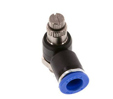 L-stuk Regelventiel 8 mm - G1/8'' Regeling-Uit Messing/Nylon