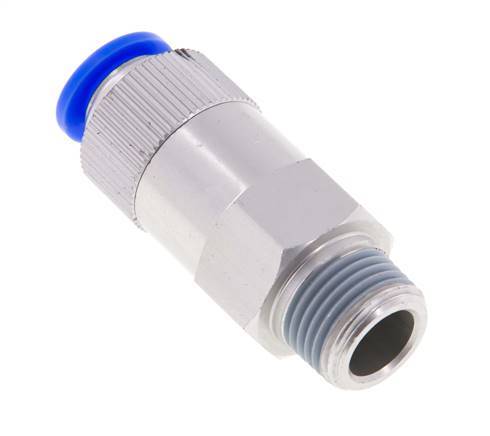 Push-In Check Valve 12mm & R1/2'' Male Aluminum 0.2-10bar (3-145psi) Hose-Thread