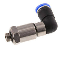 8mm & G1/8'' L-stuk Hoge Snelheid Draaidoorvoer Insteek Buitendraad Vernikkeld Messing/PBT NBR